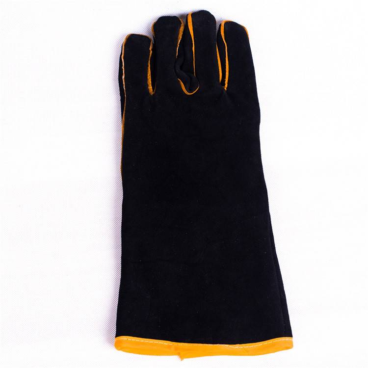 Chinese Top Quality Heat Resistant Cow Split Leather Safety Welding Glove